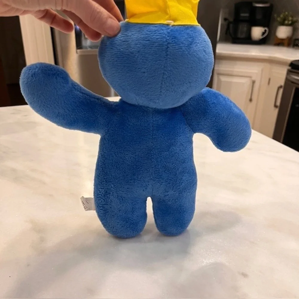 Rainbow Friends Blue Plush Toy‎ with Crown Kids Stuffed Animal Doll